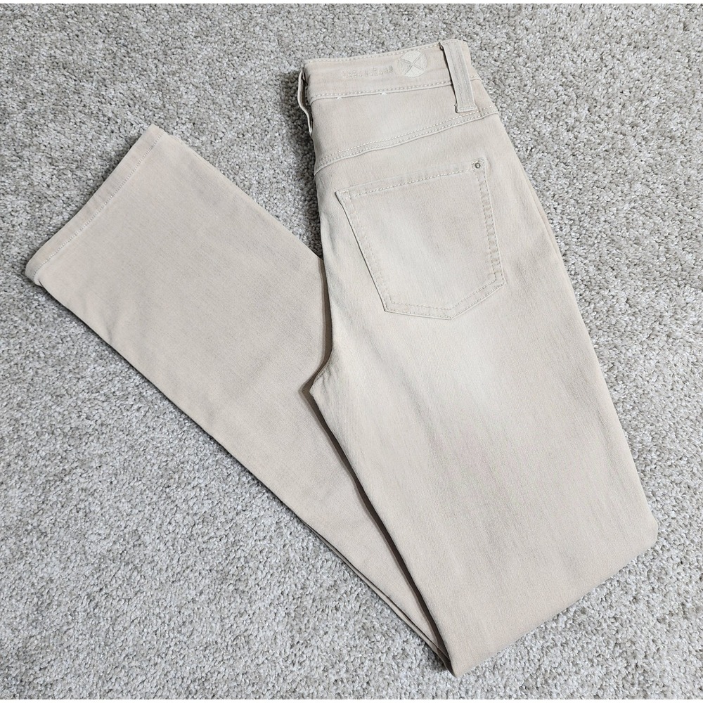 MAC Jeans Dream Line Khaki Beige Straight Leg High‎ Stretch Premium Denim 26"